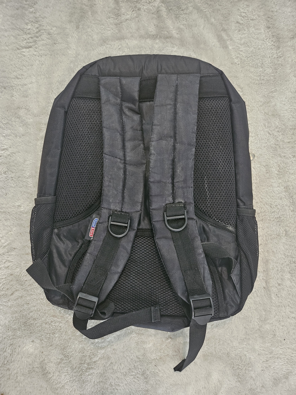 Black Backpack Gym Travel Casual Streetwear Activewear Basic Summer Vacation - Picture 4 of 9